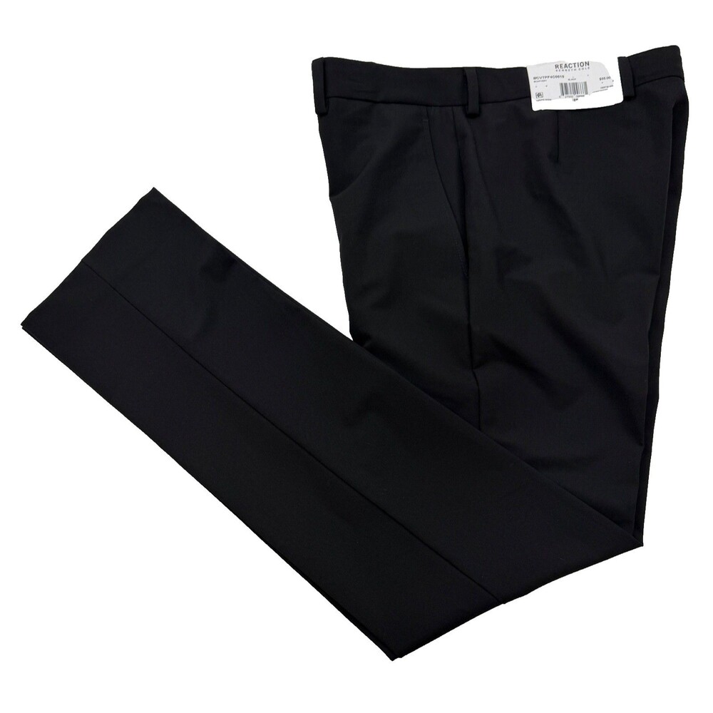 $55 NEW KENNETH COLE REACTION BOYS 18R 30X30 BLACK TROUSERS DRESS PANTS SLACKS